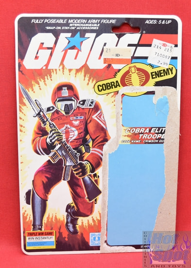 1985 Cobra Elite Trooper Crimson Guard Card Backer