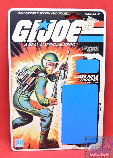 1982 Flash Laser Rifle Trooper Card Backer