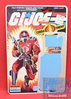 1985 Cobra Elite Trooper Crimson Guard Card Backer