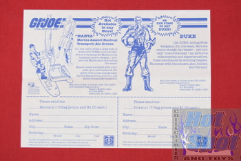 1983 MANTA / Duke Mail Away Insert