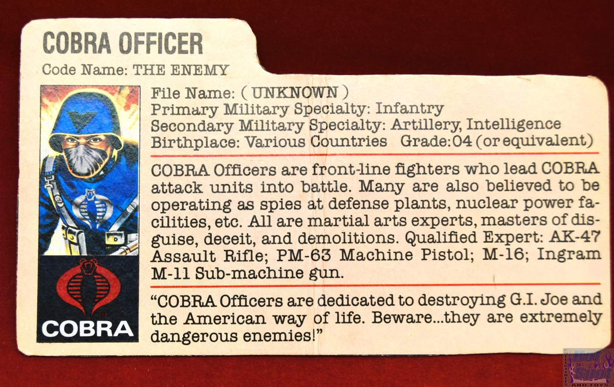 cobra the enemy file cards
